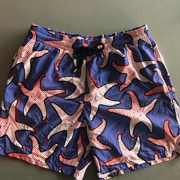 Vilebrequin men’s resort swim trunks. - Picture 1 of 5